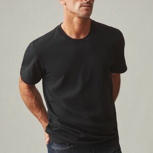 AMERICAN GIANT‎ Mens Black Crew Neck T Shirt Made in USA Size Large